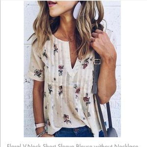 Floral Pleated Blouse